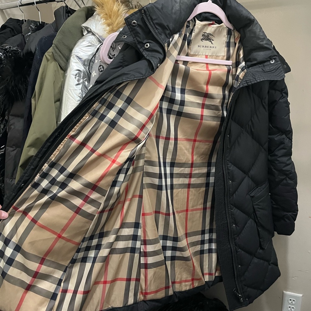 Burberry Beige and Red Check Lining
